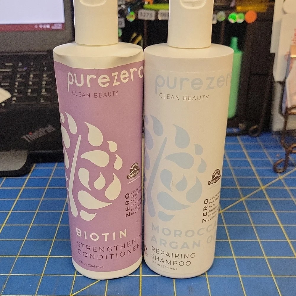 Purezero Biotin Conditioner and Moroccan Argan Shampoo Set
